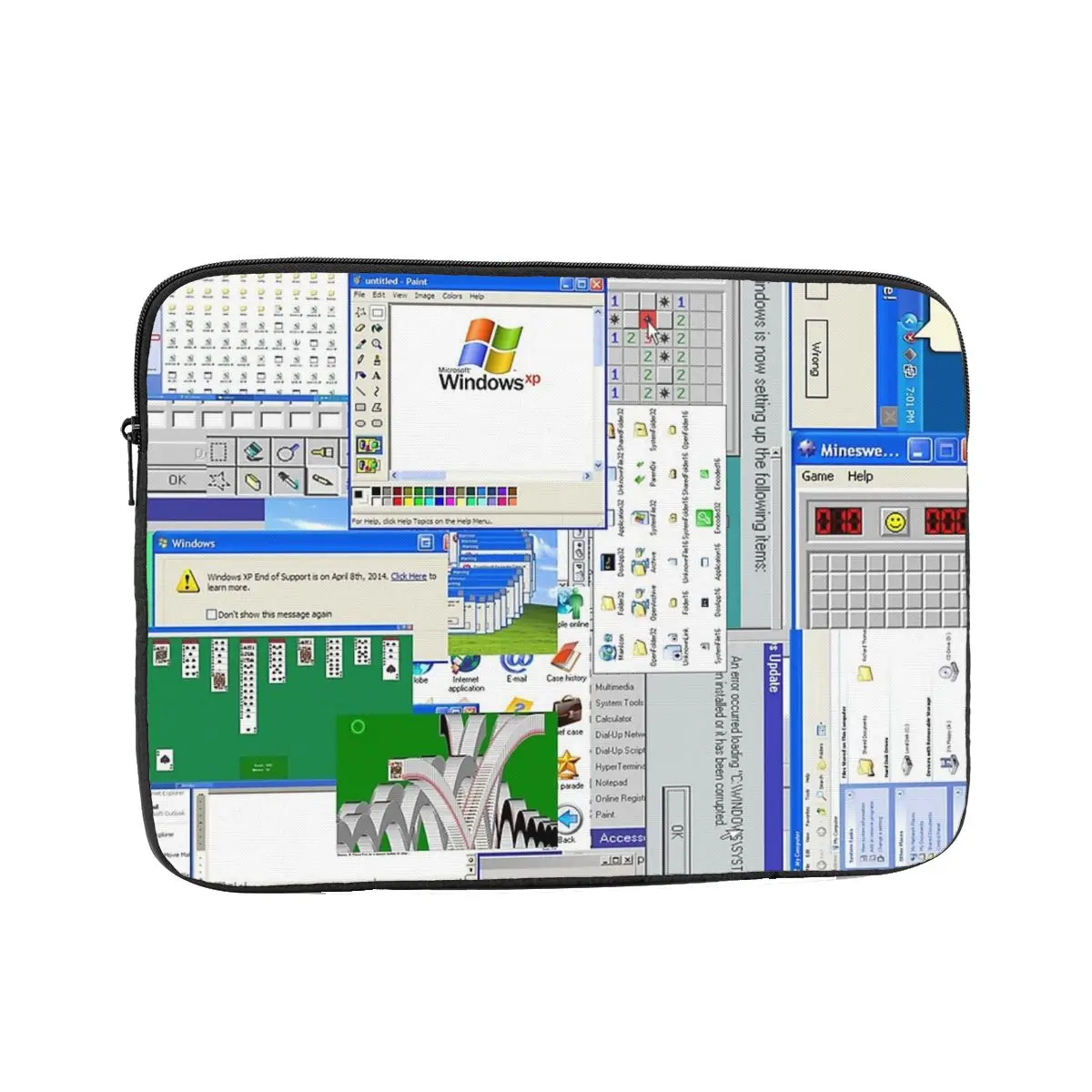 Windows XP Collage Notebook Laptop Bag Case Pouch 10 12 13 15 17 Inch Notebook Sleeve Cover Bag Tablet Shockproof Case Bag