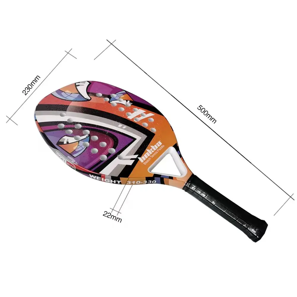 Beach Tennis Paddle Pro Beach Tennis Racket Carbon Fiber Beach Paddle Racquets Multiple Colors with EVA Memory Foam Core