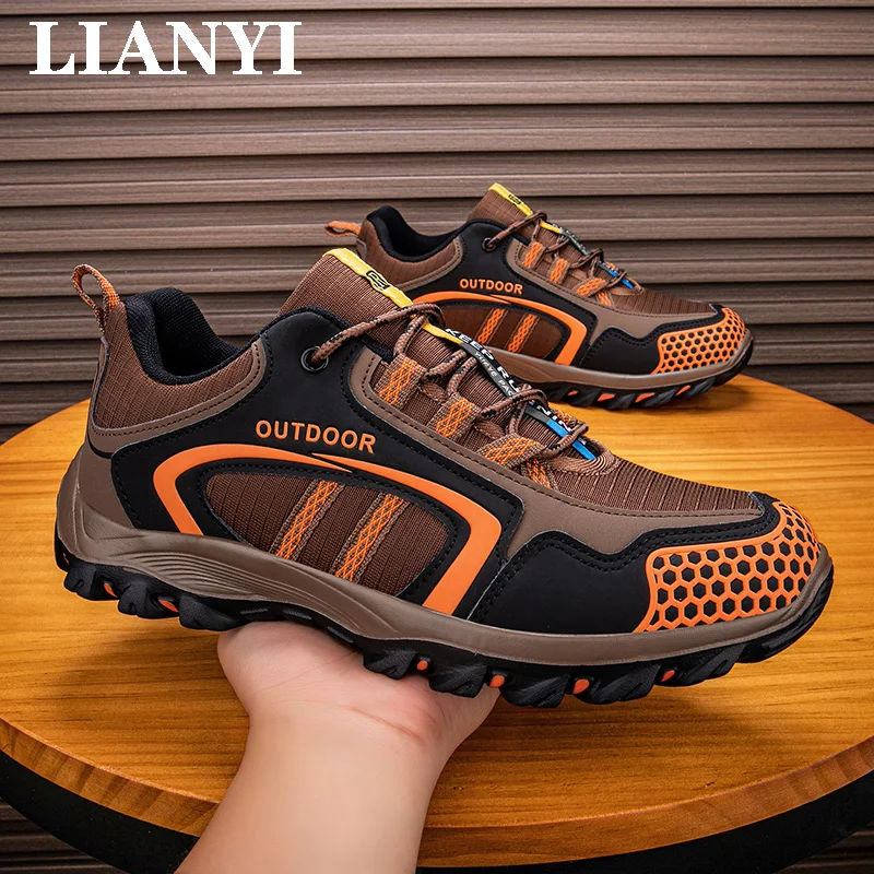 

LIANYI Men's Hiking Shoes Plus Size 47, Outdoor Cycling Shoes, Hiking Trail Running Shoes, Outdoor Non-slip Durable Sports Shoes