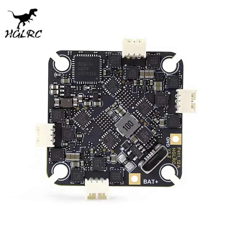 HGLRC SPECTRE F411 12A AIO 2-4S controlador de vuelo 12A 4 en 1 ESC 400mW transmisión de imagen UART ELRS 2,4G 2-4S LiPo 25,5X25,5mm