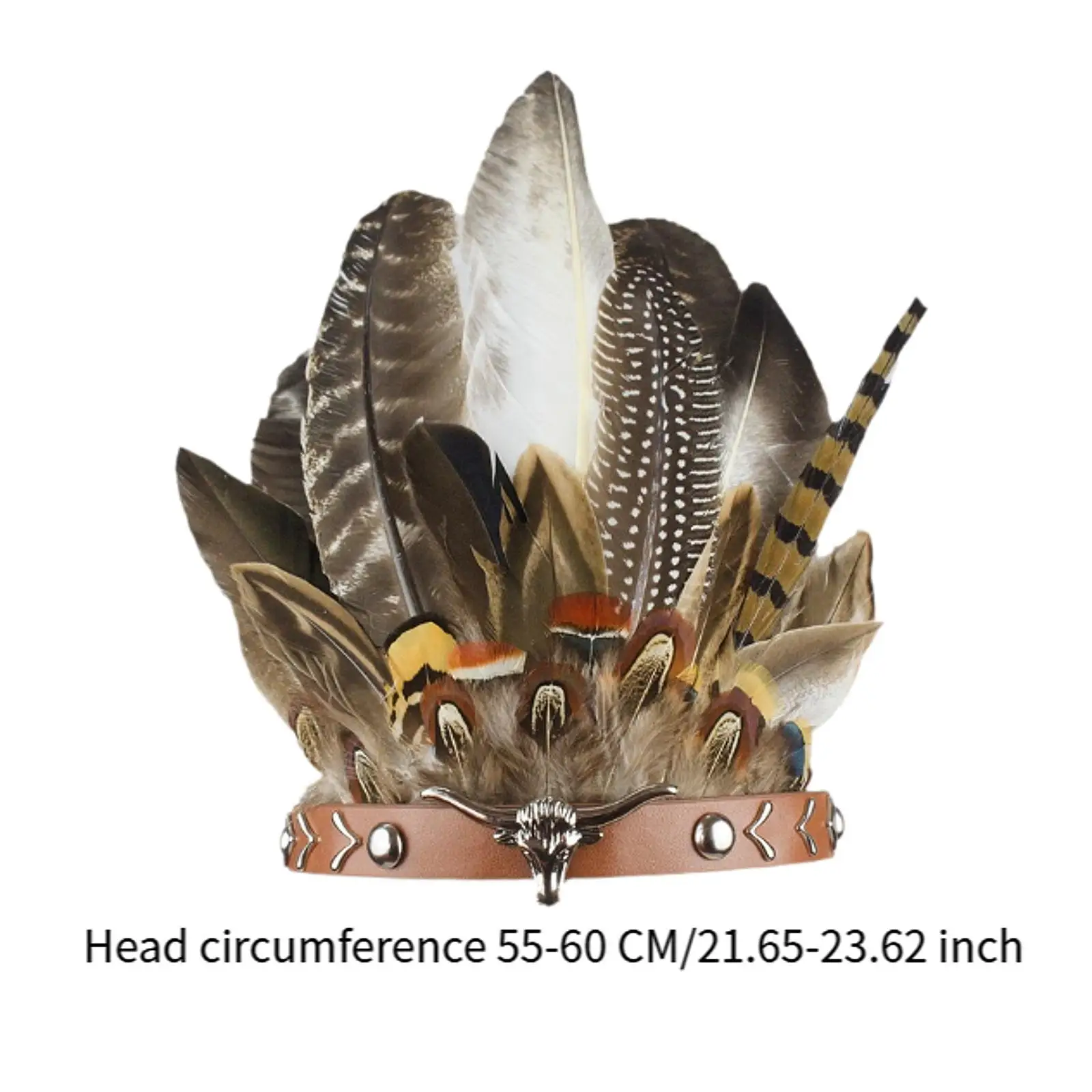 Copricapo di piume per bambini e adulti per le celebrazioni del giorno del Ringraziamento