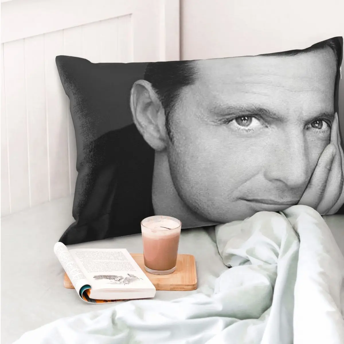 Funda de almohada rectangular con diseño de Luis Miguel Singer, decoración para dormitorio, cama, hogar, almohada decorativa cómoda