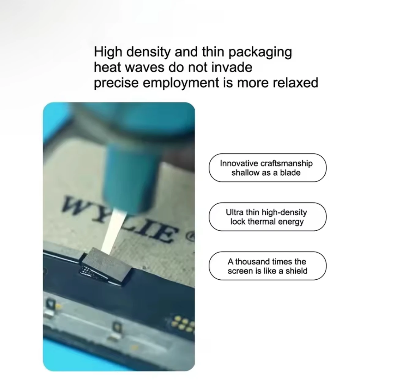 WYLIE WL-891 0,3mm Schutz-LCD-Wärmeisolationsmatte 10 Stück für Handy-Reparatur Bildschirmschutz IC-Transplantationswerkzeug – Detail 3