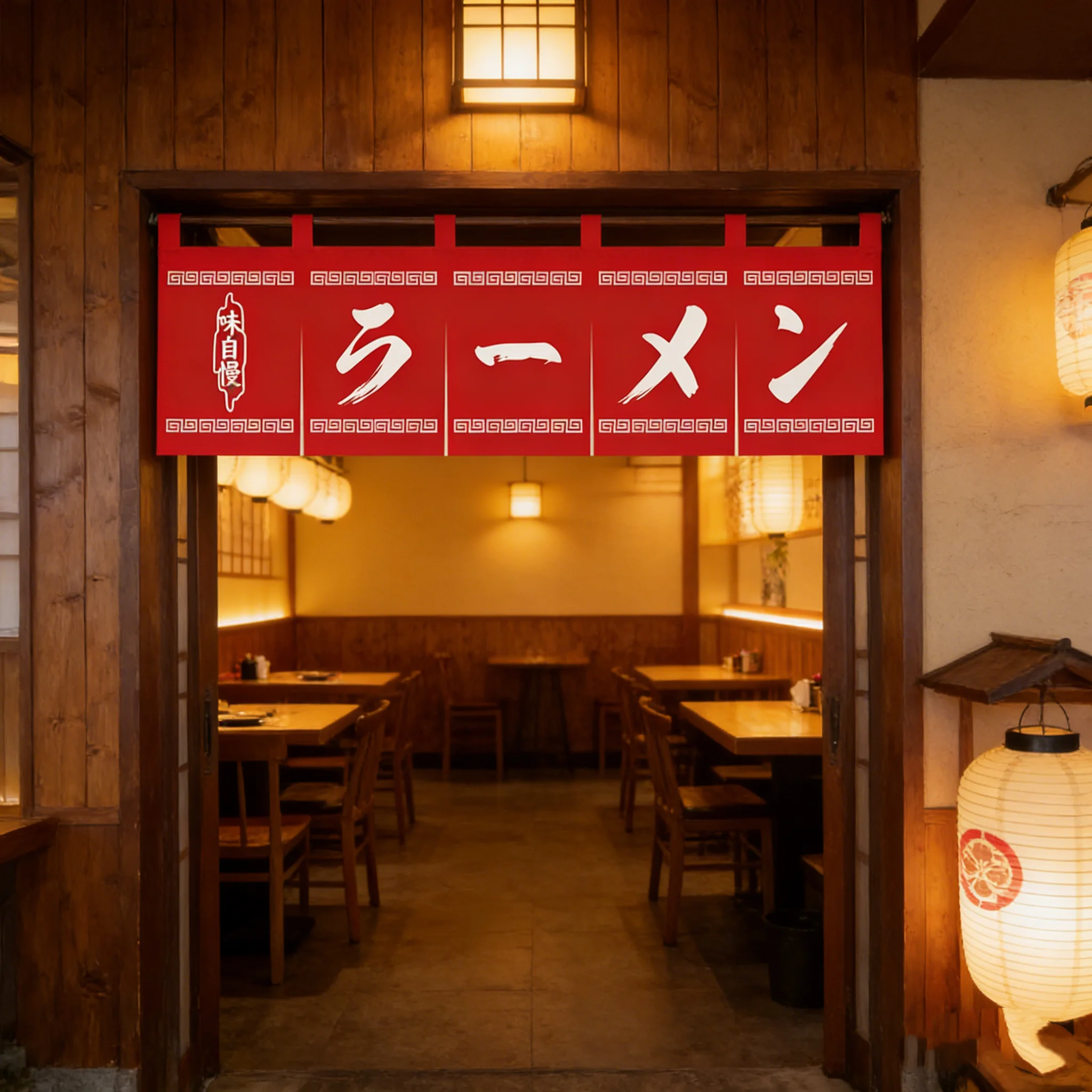 Ramen Restaurant Noren Curtain, Japanese Door Curtain for Shop Entrance, Privacy Decorative Drape for Noodle Bar