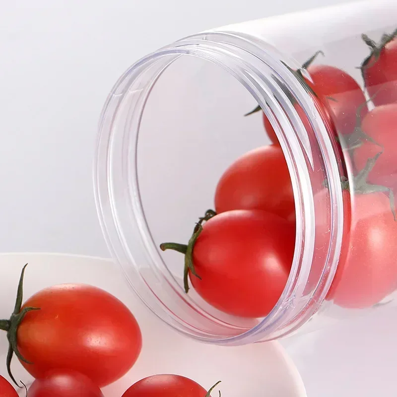 10pcs Plastic Food Jars Empty GrainsTank Cookie Sealed Cans  Refillable Makeup Balm Container Kitchen Storage Jars Travel Bottle