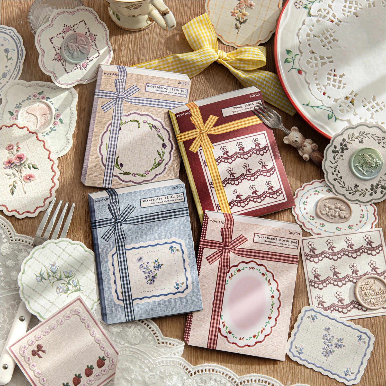 20 sheet Vintage INS Large size Embossed sticky notes stickers Decorative Labels Diary Album hand made Scrapbooking supplies