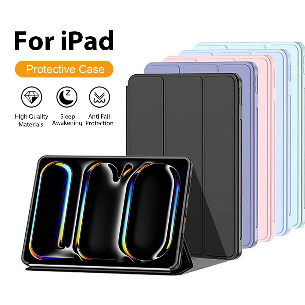 

Чехол для iPad Pro 13 M4 12,9 Air 11 M3 2025 A16 10-го поколения 10,9 Фонд для iPad Mini 6 7 Air 4 5 7 8 9 10,2 10,5 Чехол