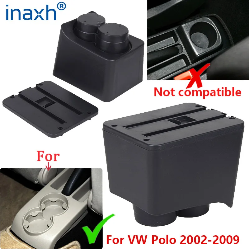 For Volkswagen Polo Armrest For VW Polo 9N 3 Car Armrest box 2002-2009 Retrofit parts Storage box car Interior accessories USB