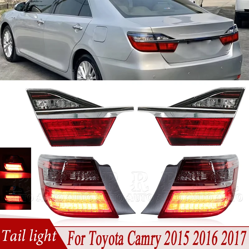 Assemblage de feu arrière de voiture pour Toyota Camry, feu stop arrière, clignotant, feu antibrouillard, feu arrière, 2015, 2016, 2017