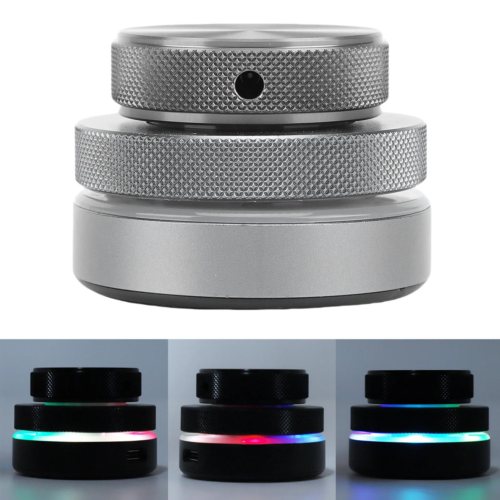 Picture 3: Volume Control Knob 2.4G Bluetooth USB C Wired Multimedia Controller Knob with RGB Light for Phone Tablet PC Volume Control Knob