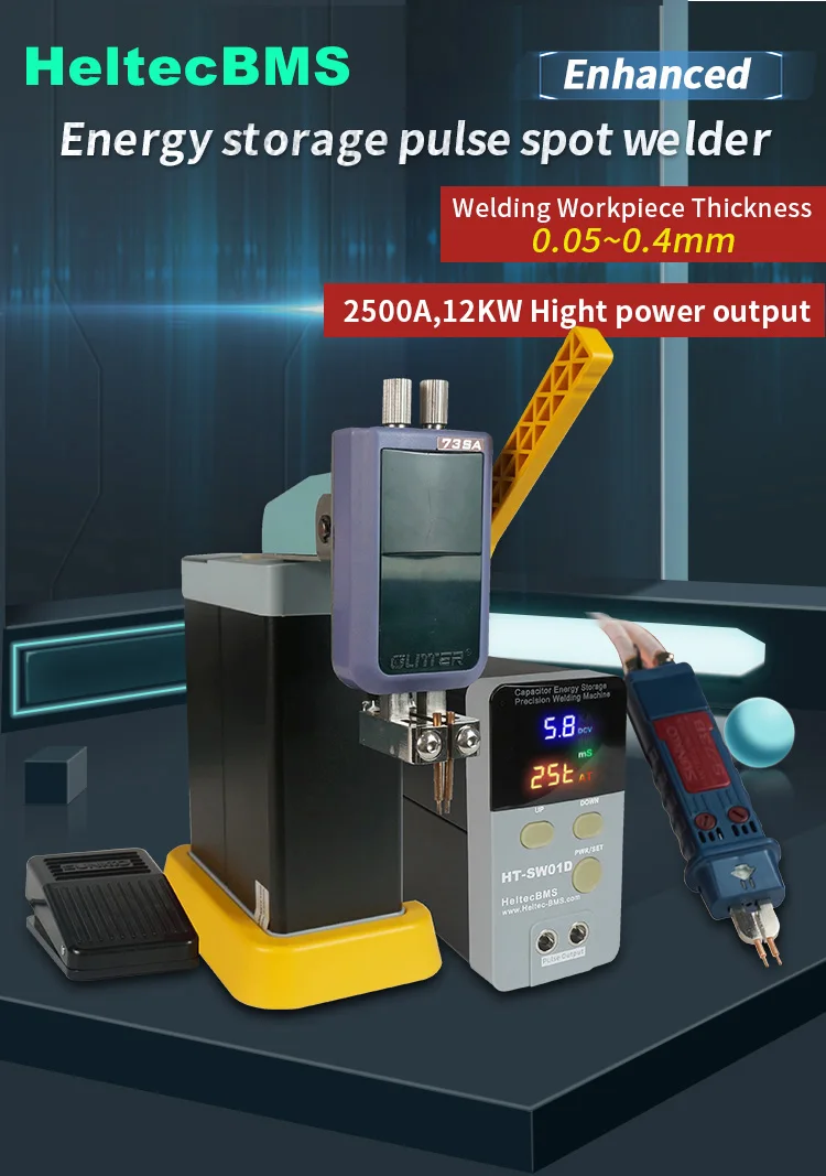 Heltec 14.5KW Capacitor Storage DIY spot welder 2500A Portable Spot Welding for batteries/welding Point battery welding machine