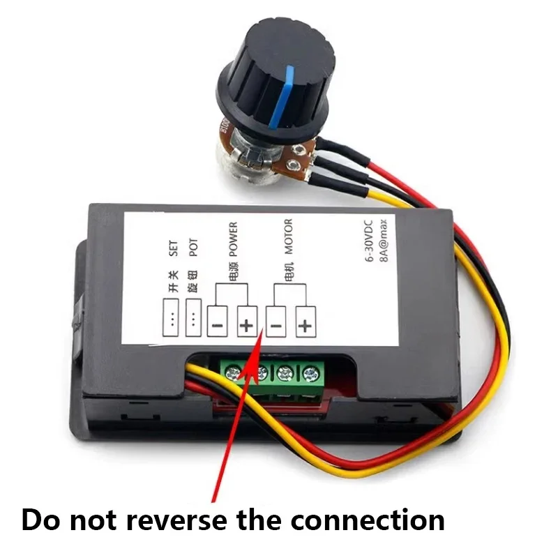 DC Governor Digital Display 12V24V Reducer Motor High Power Speed Regulating Switch PWM Poleless Speed Regulating Control Board