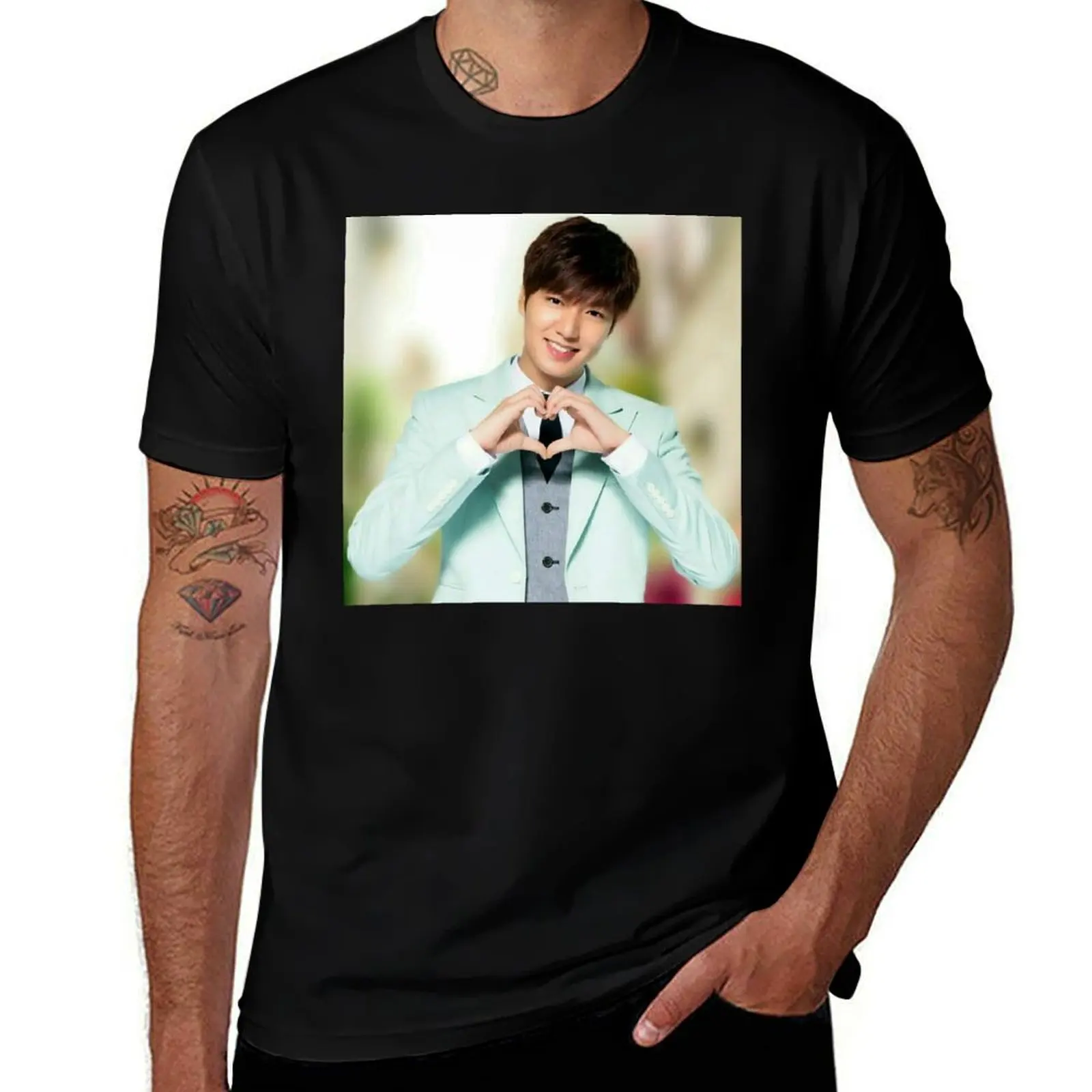 Lee Min Ho Collage - Cancer zodiac T-Shirt Vintage Print Crew Neck Tee T-Shirt