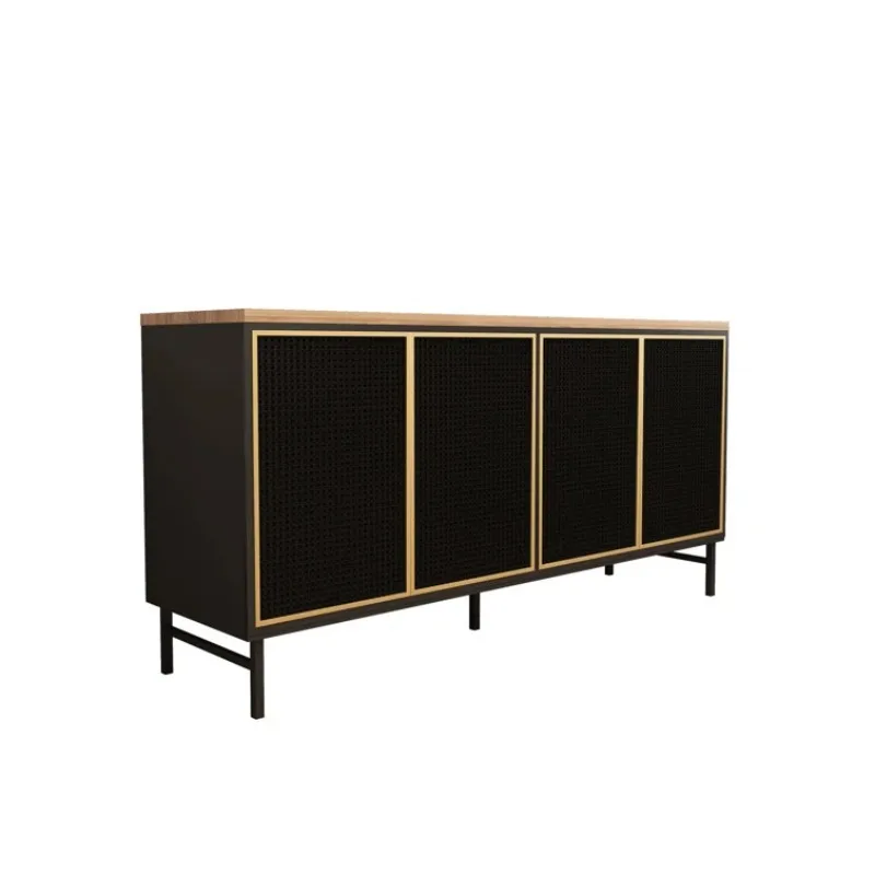 

Wine cabinet, kitchen storage, tea cabinet, household cupboard type light luxury living room integrated against the wall