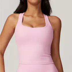 Reggiseno sportivo da donna Top ad alta resistenza donna stretto elastico palestra Sport Yoga reggiseni Crop Top abbigliamento da Yoga Stretch intimo sportivo da donna