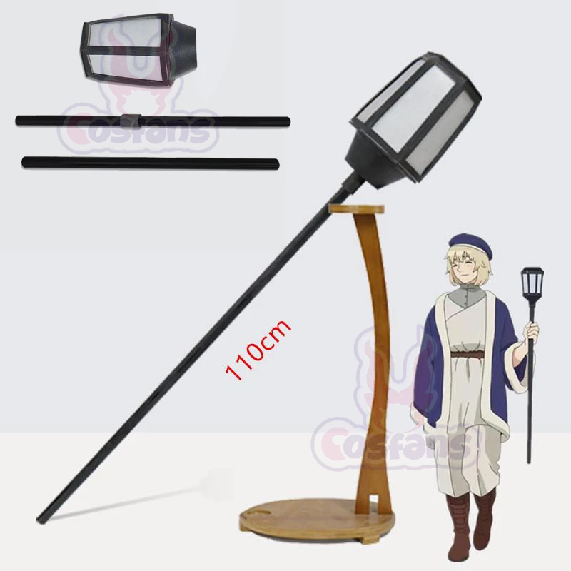 110CM Delicious In Dungeon Falin Touden Cosplay Falin Prop Falin Staff Black Stick 110cm Women Men Role Play Wig Props Halloween