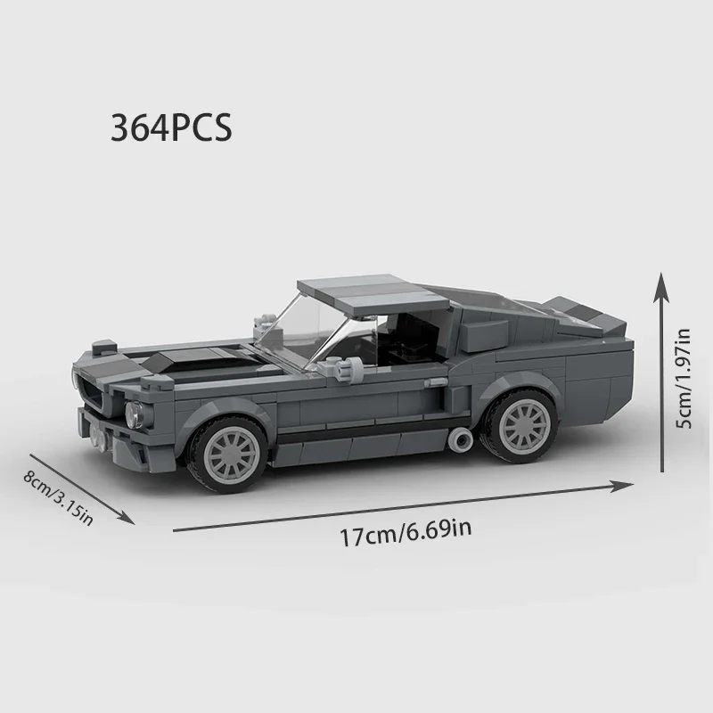 MOC GT500 Sports Supercar Building Blocks Champions Racing Brick Puzzle Educational Toys Model Vehicles Brick For Kid Adult Gift