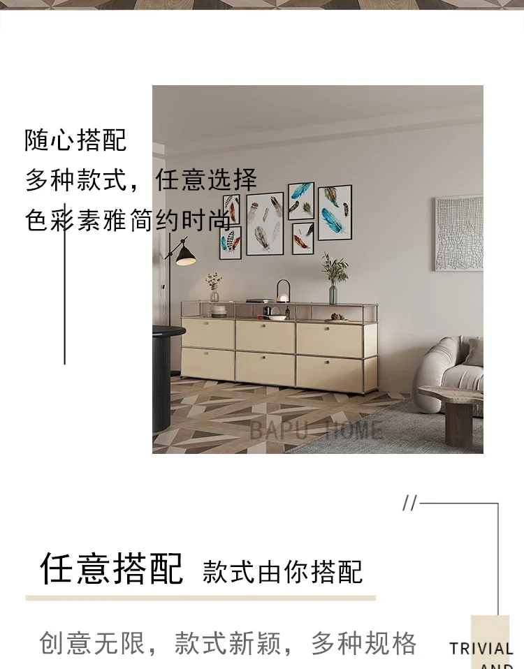Module Combination Sideboards Cabinet Drawer Living Room Cabinets Side Chest of Drawers Hallway Storage TV Stand Bedroom Cabinet