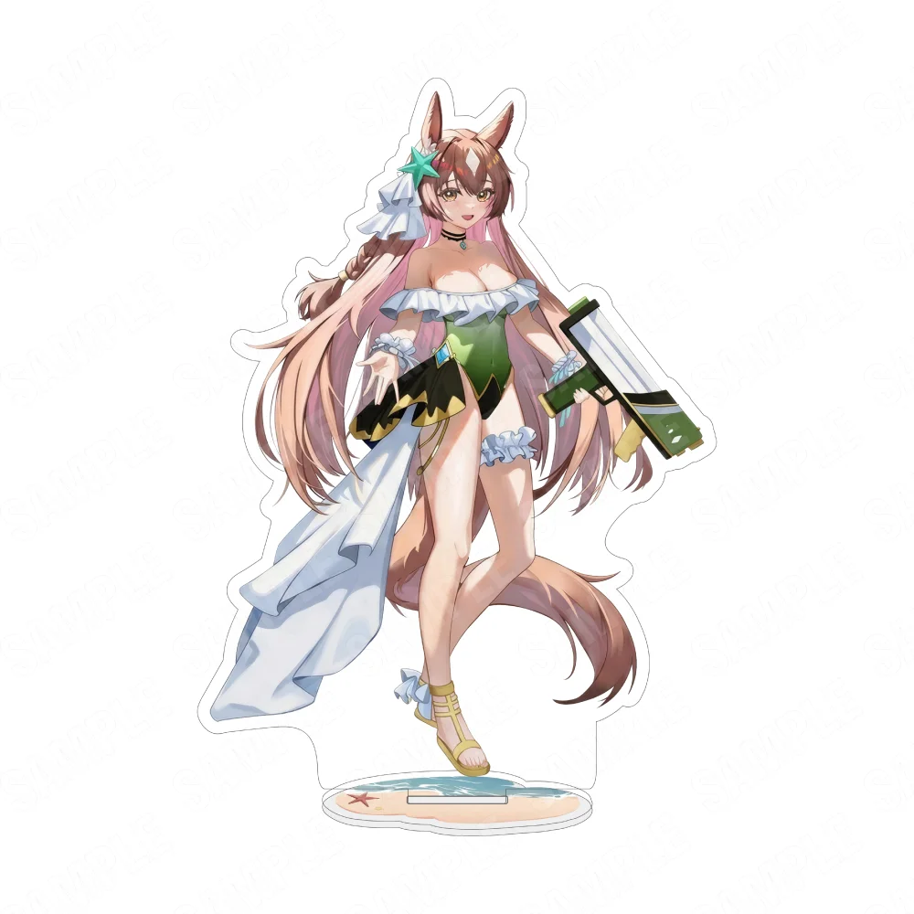 Anime Uma Musume Pretty Derby 15CM Acrylic Stand Keychain Oguri Cap Kitasan Black Summer Swimsuit Figure Desktop Decor Fan Gift