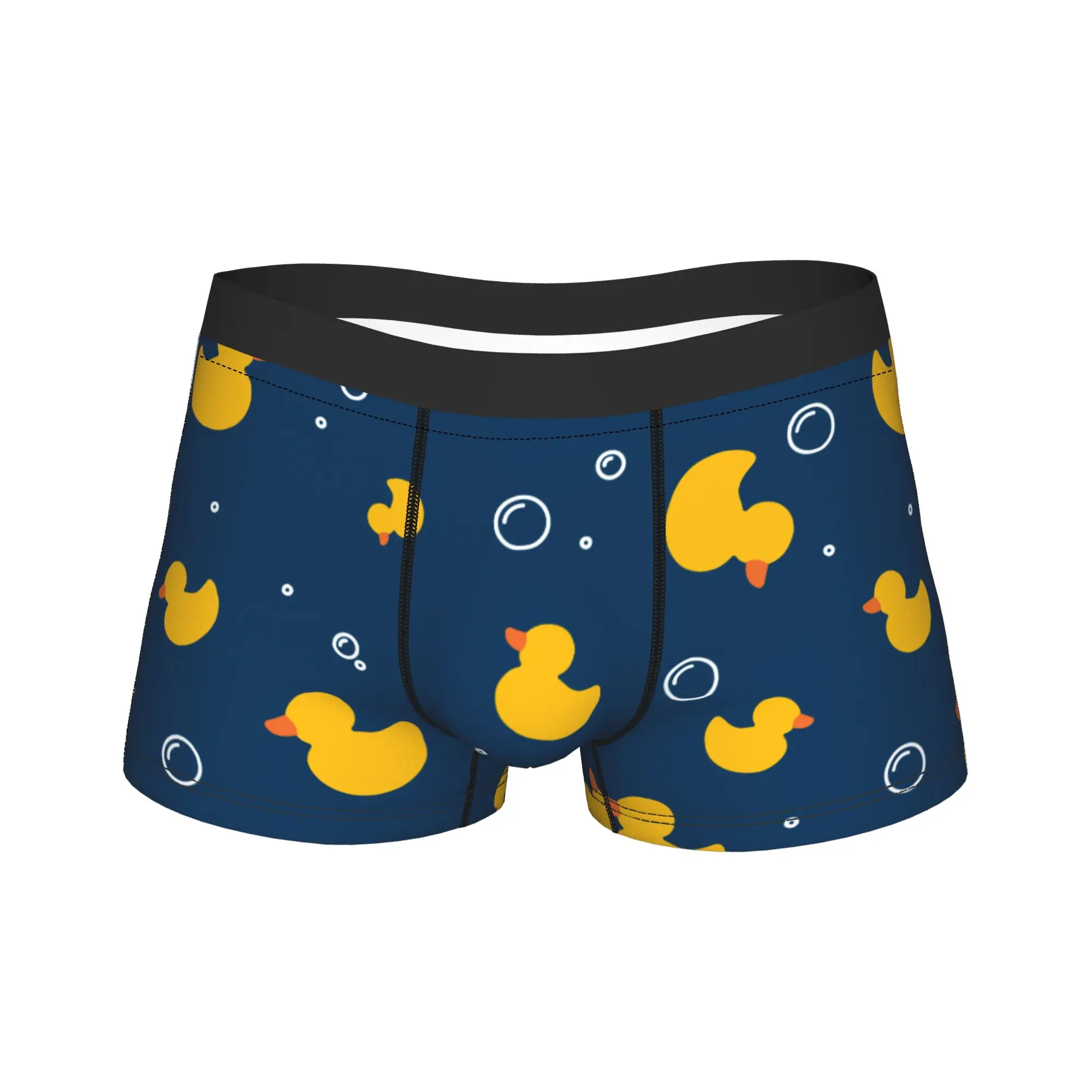 Men Duck Bubble Pattern Long Underwear  Sexy Boxer Briefs Shorts Panties Male Mid Waist Underpants M-XXL