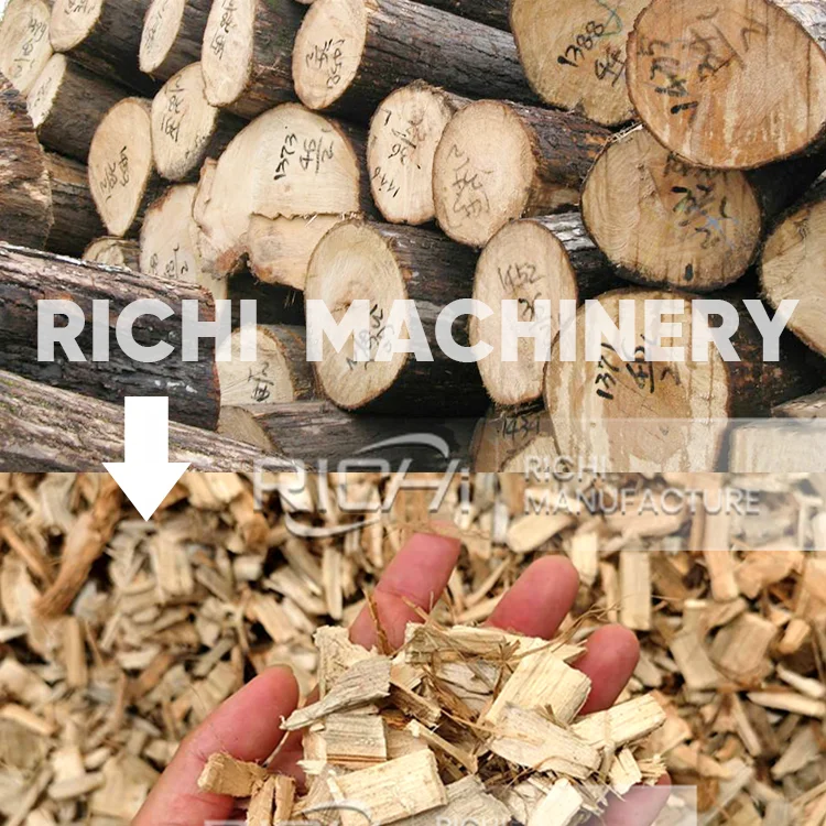 ATV&UTVRICHI Wood Log Drum Chipper Machine -  CE Certification Drum Wood Chipper of Capacity 2 Ton/h