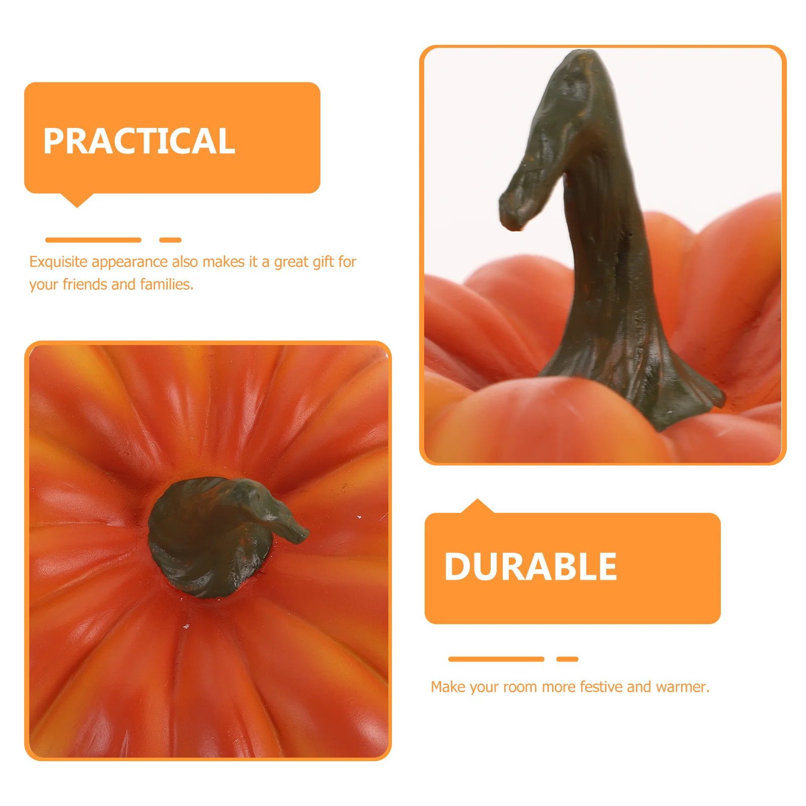 

Halloween Pumpkin Decor Resin Desktop Ornament for Home Party Cute Room Decoration Festive Holiday Gift Idea