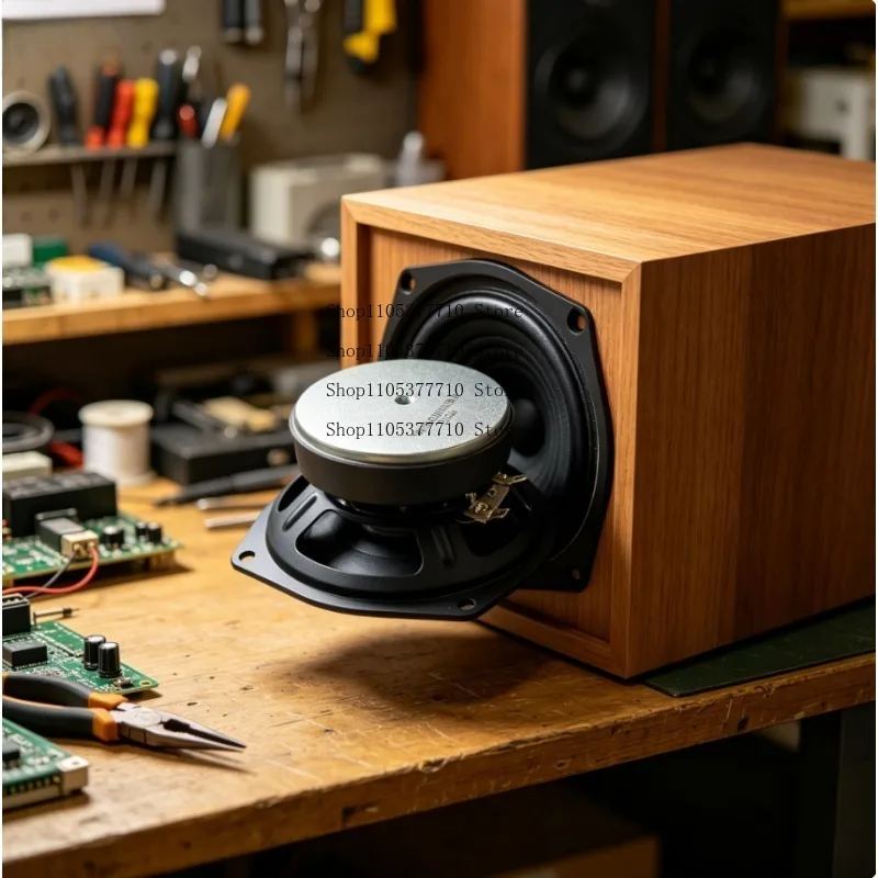 5-Inch Full-frequency Speaker, Full Paper Basin, Easy To Push, Big Magnet, Translucent Human Voice 6P1 Courage Machine,