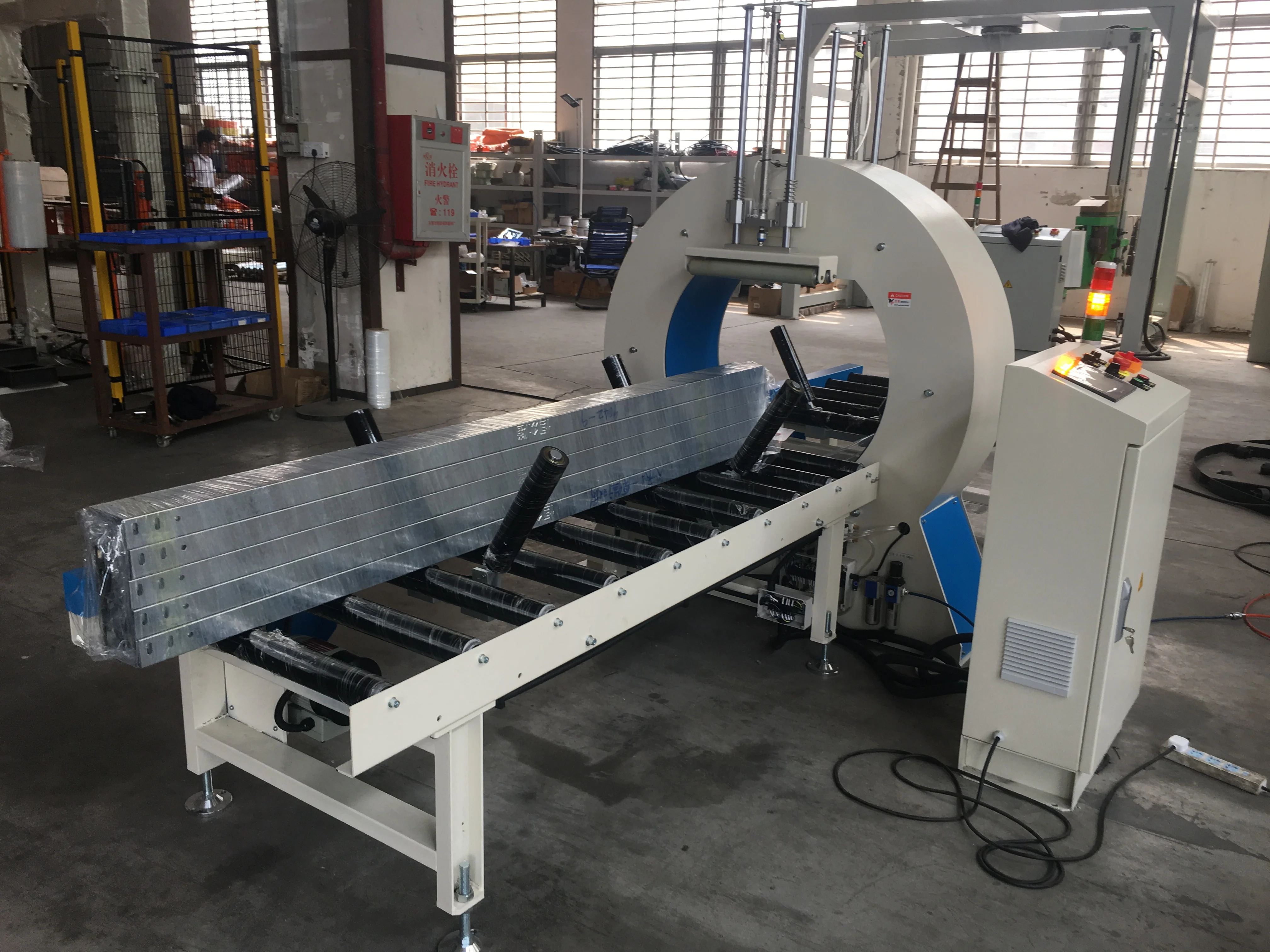 Aluminum Profiles, Plastic Extruded Profiles,tube, Timber Boards & Frames Orbital Horizontal Stretch Film Wrapping Machine