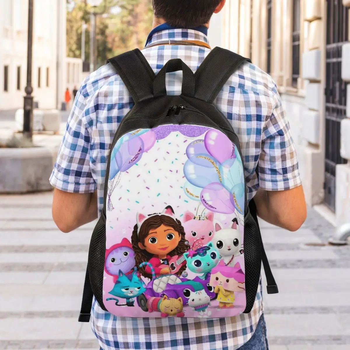 G-Gabbys Dollhouse Backpack Student Boys Girls BookBag School Bag Laptop Shoulder Bags