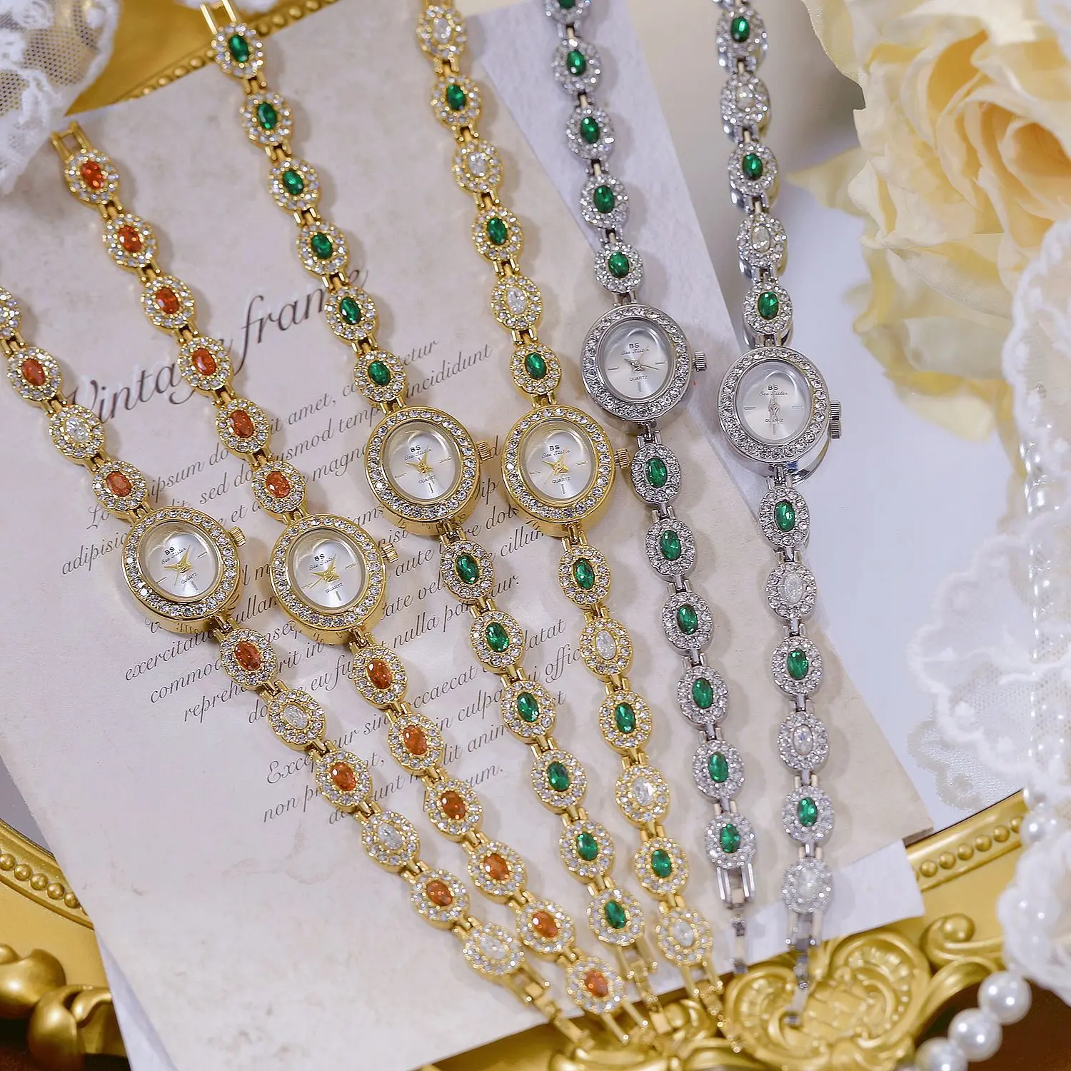 

Elegant Women'S Wristwatch, New Oval Gemstone Design, Understated Luxury, Exquisite Women'S Watch, Perfect As A Gift.