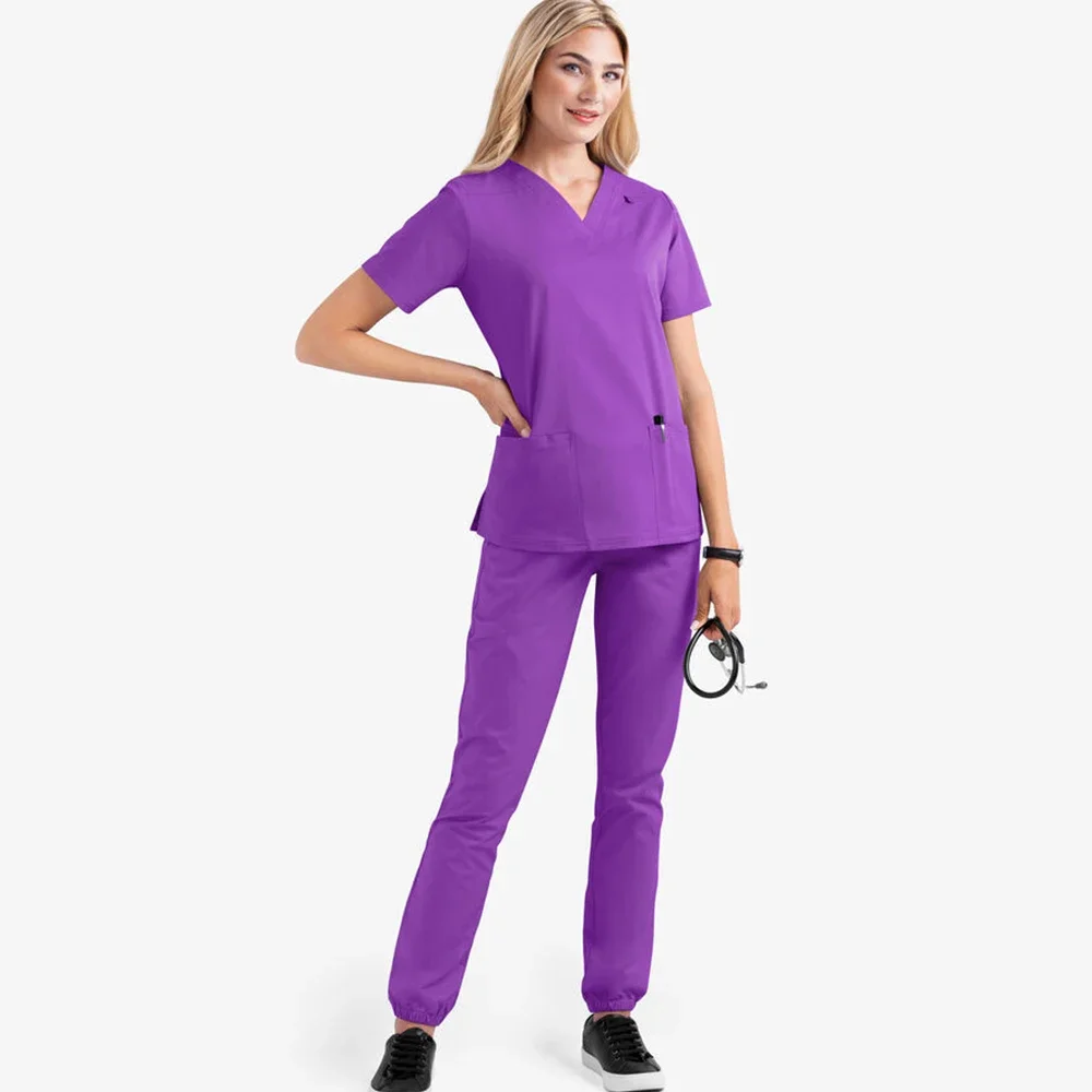 2024 Hot Selling Hot Sale Medical Scrub Uniforms Hospital OEM Service Cherokee Women Scrub Nurse Uniform Sets Accessories