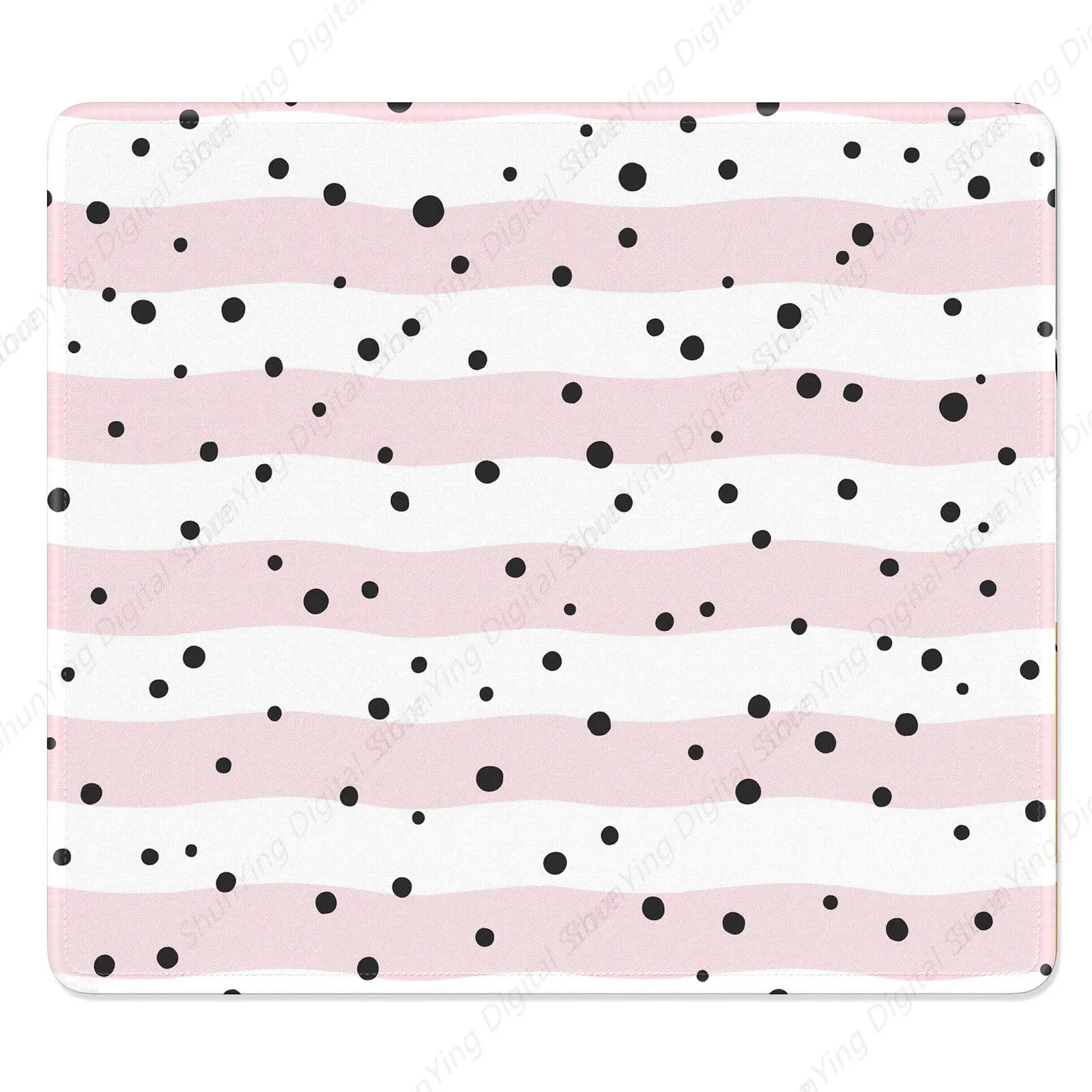 

Pink And White Polka Dot Pattern Computer Mouse Pad, Anti Slip Rubber Mouse Pad Suitable For Games Offices Laptops Etc