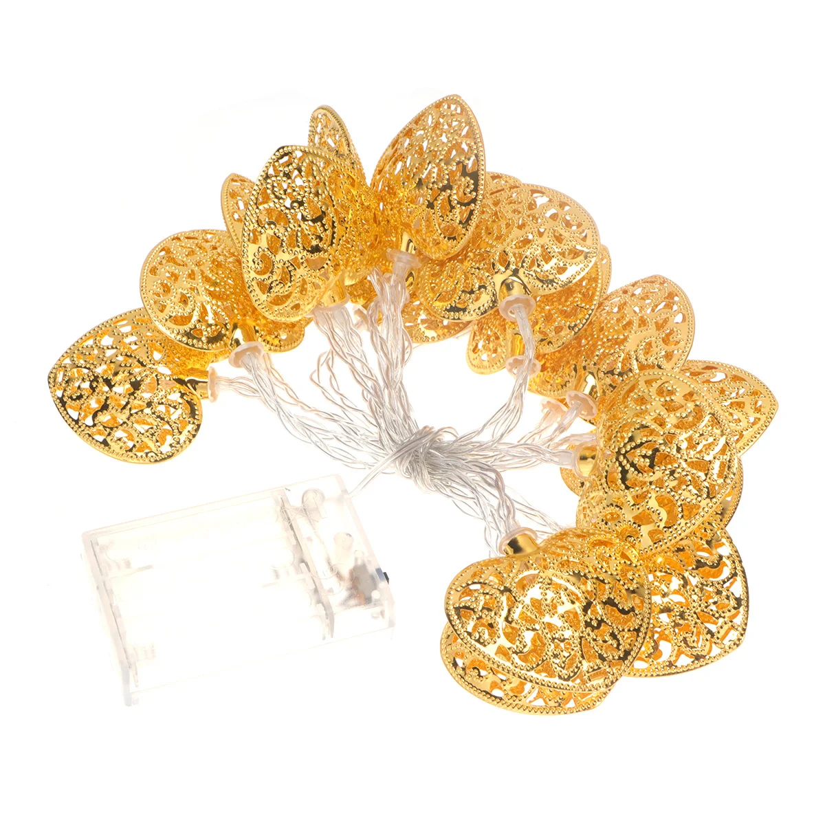 

Iron Hollow Heart LED String Lights Warm White for Home Party Wedding Garden Decoration Fairy Lights String Lamp