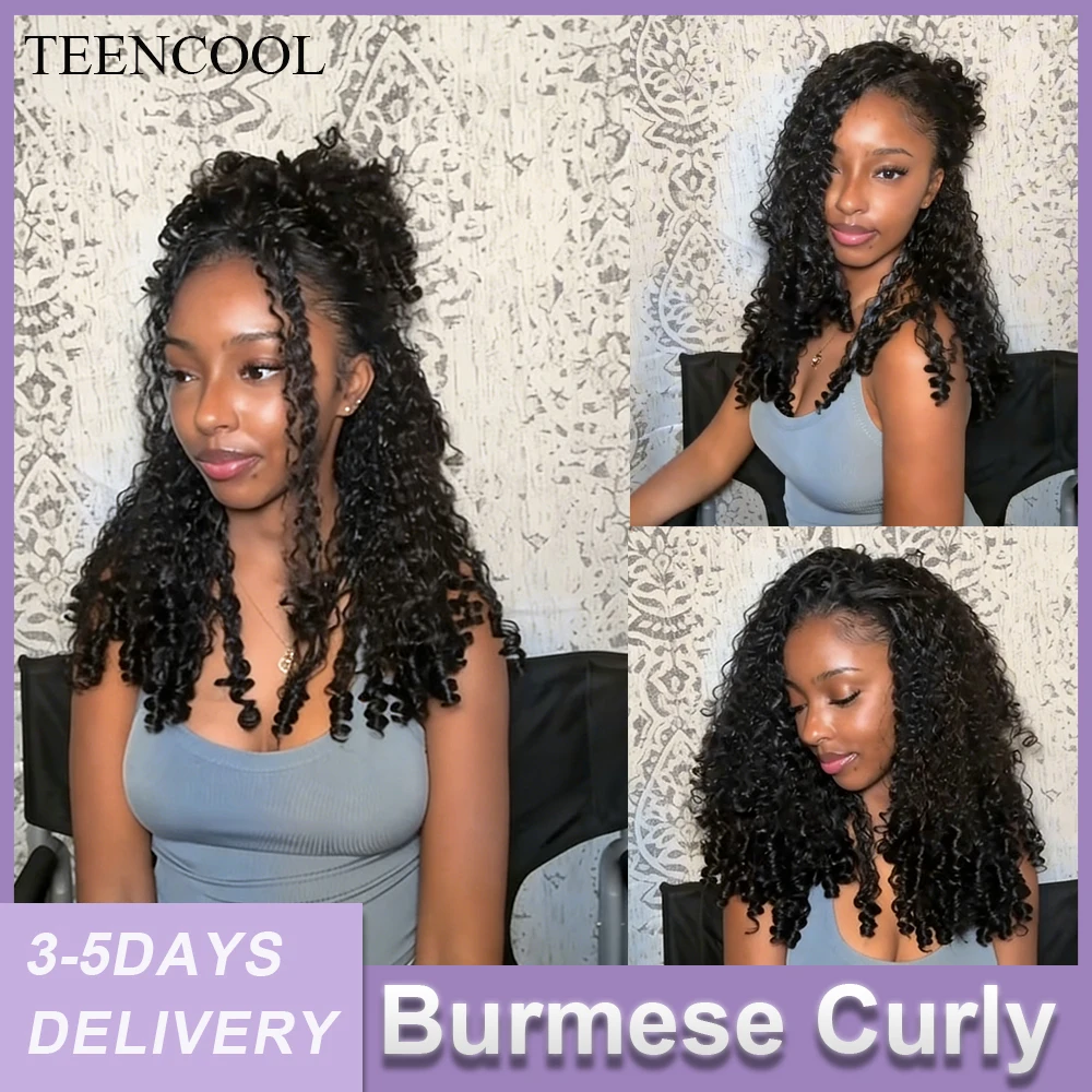 

Наращивание волос 12A Burmese Curly Kinky Curly Feather Crochet, предварительно разделенные пряди без узлов, 100% натуральные человеческие волосы, прямые, для париков