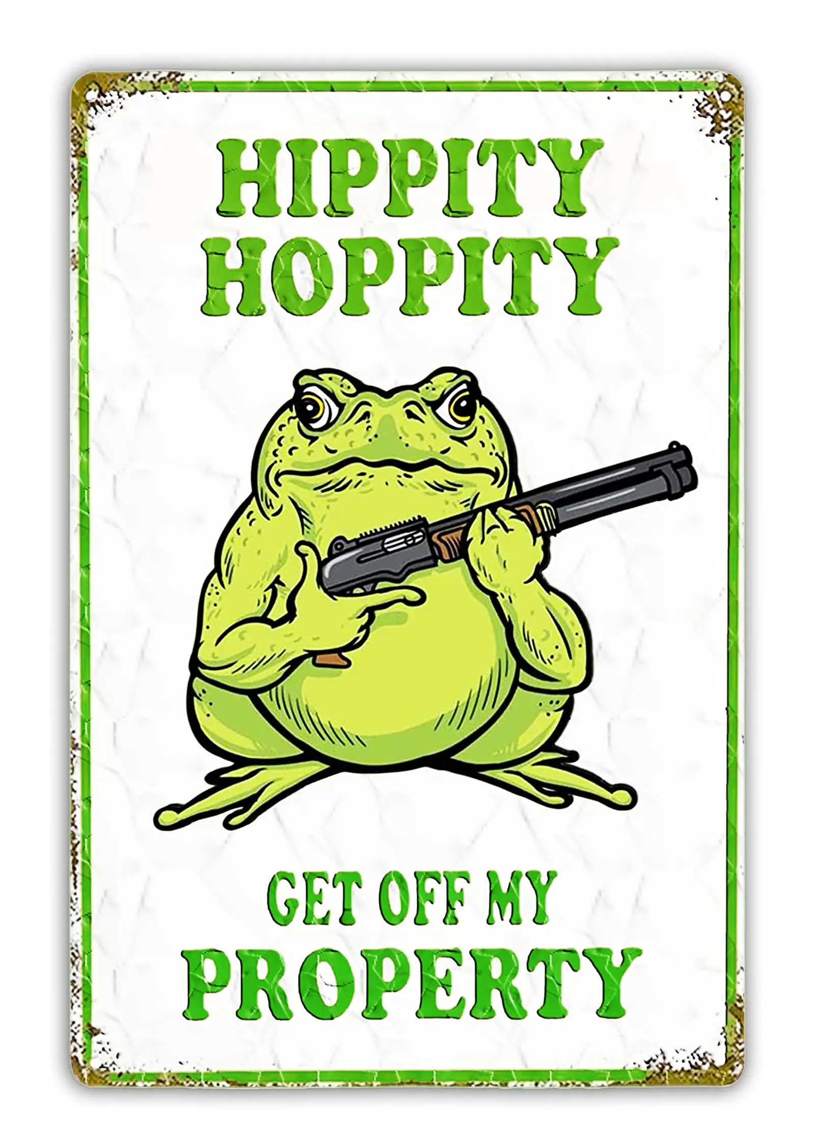 Funny Frog Room Door Decor Hippity Hoppity Get Of My Property Sign Home Bedroom Garden Garage Wall Decor 8x12 Inch