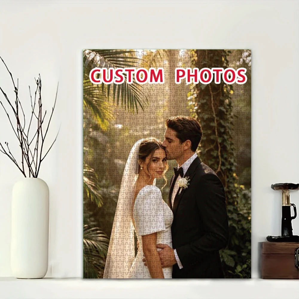 35/300/500/1031pcs Personalized Custom Photo Puzzle Family Photos Pet Day Pet Lovers' Birthday Gifts