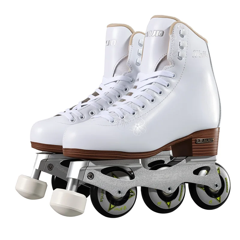 Professional Inline Roller Figure Skates CNC 6061 Integrated  Frame 3 PU Wheels With Adjustable Front Stopper in Stock