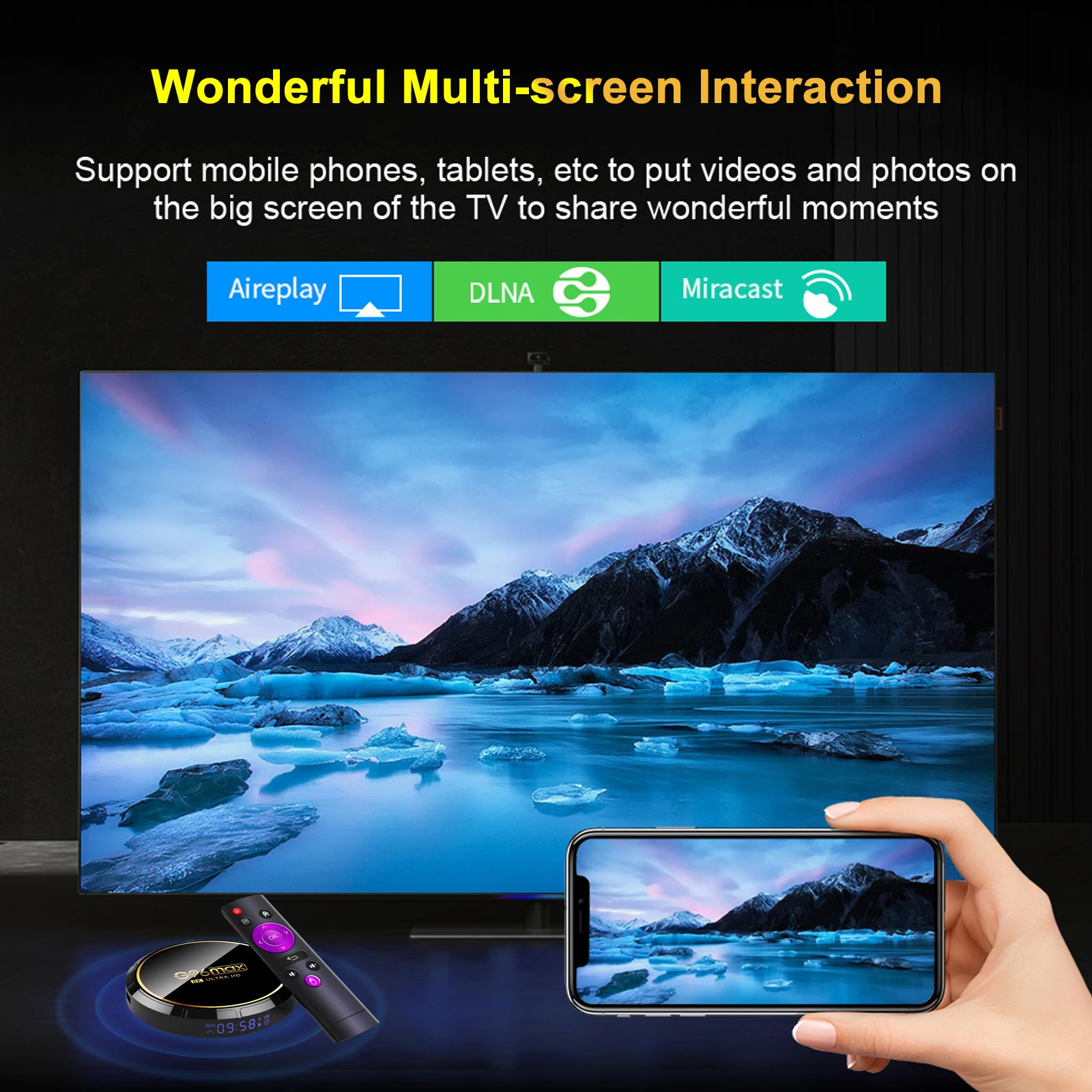 2024 Hot Android 13 Q8 Wifi 6 Smart Home Theater TV Box 8K Streaming Media Player HDR10 Bluetooth 5.0 RK 3528 GPU Mali 450 MP2