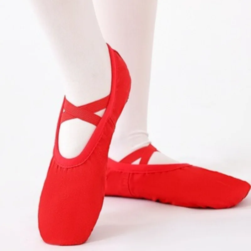 Leather Fabric Ballet Dance Shoes for Women Girls Soft Sole Cat Paw Practice Shoes Comfortable image 6