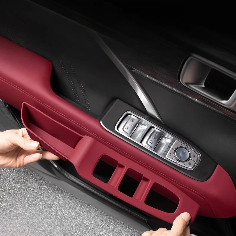 

For GMW Tank 400 Hi4t Car Window Lifting Button Panel Silicone Pad with Storage Box Anti-scratch Dustproof Protective Mat