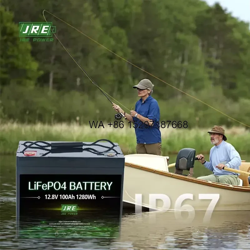 Wmwmnu 12V 60Ah 100Ah 120Ah LiFePO4 Lithium Iron Phosphate Battery Pack with Built-in BMS for Home Energy Storage Marine Boat