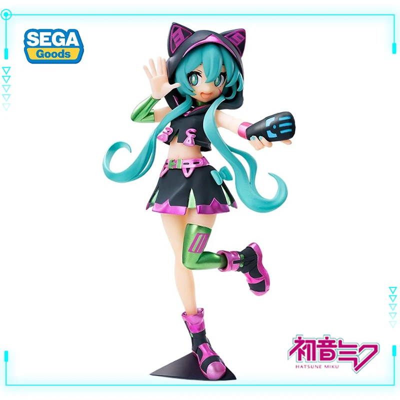 

SEGA оригинальный подлинный аниме Вокалоид певица Piapro персонажи Hatsune Miku Luminasta живая сцена Ver 18 см Модель Игрушки фигурки подарки