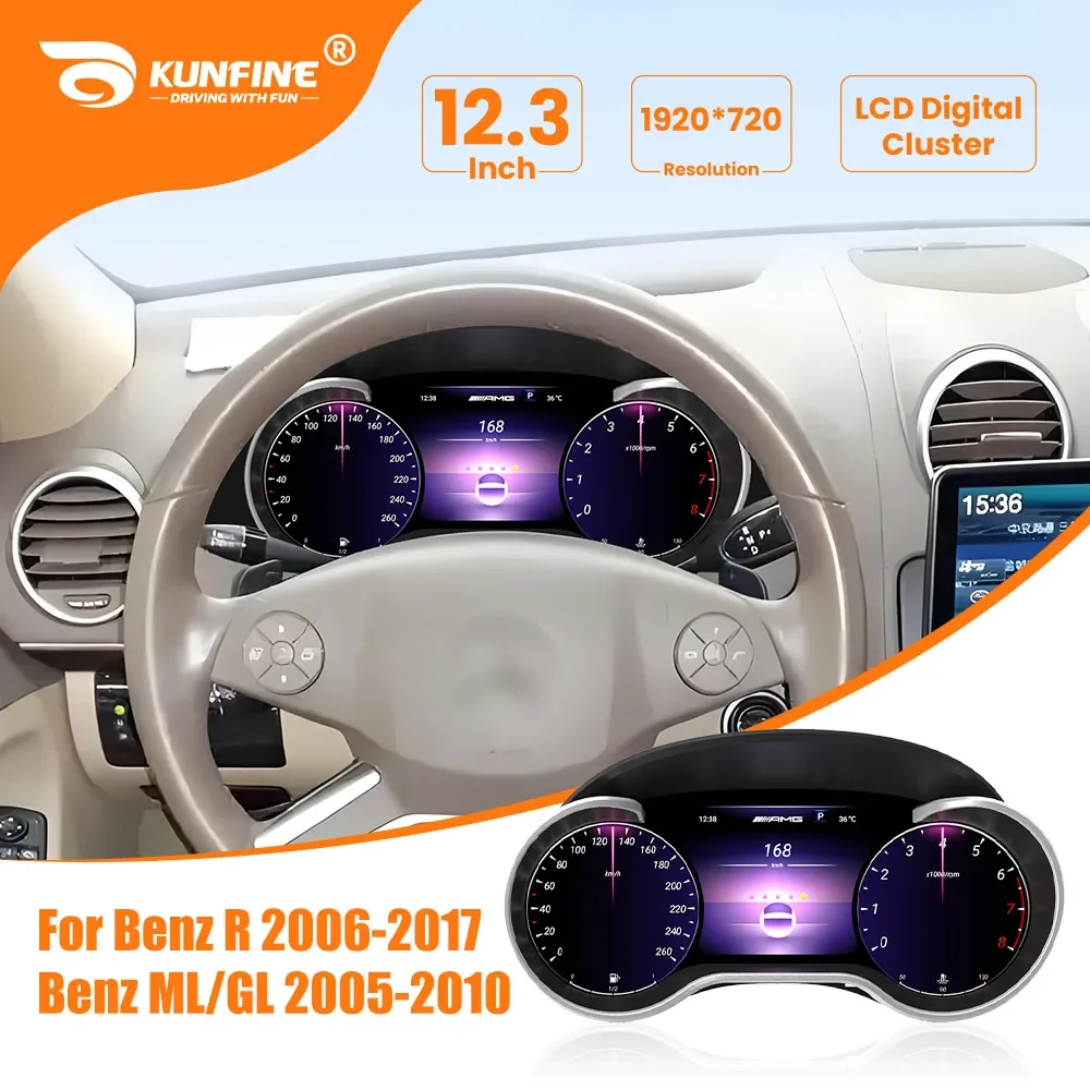 

LCD Digital Instrument Cluster For Mercedes Benz R ML/GL 2005-2017 Speedometer Virtual Instrument Panel Cockpit Dashboard 12.3In
