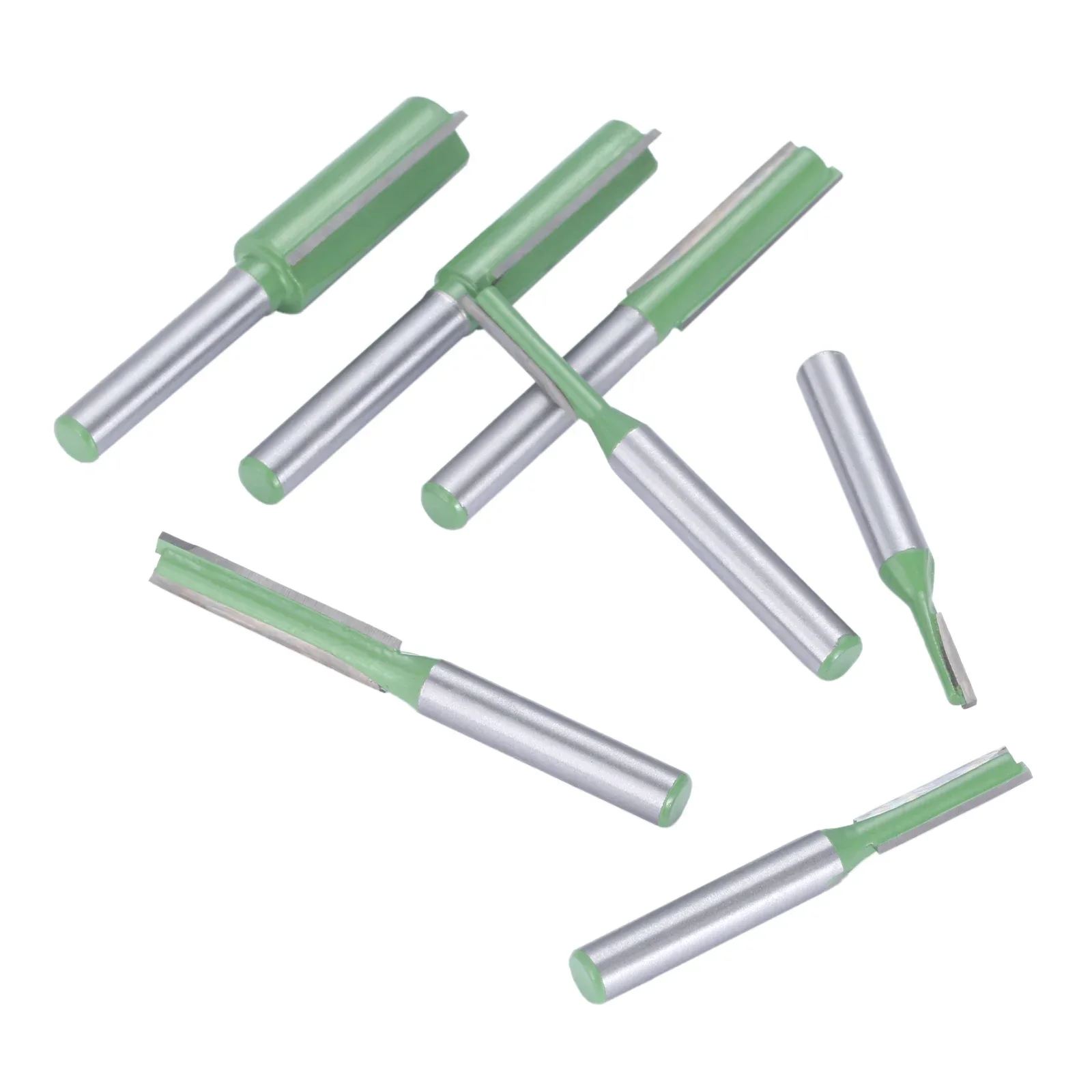 1Pc 1/4" (6.35mm) Shank Single Flute Straight Bit Wood Milling Cutter for Metal Router Bit Woodworking Tool, 7 Sizes