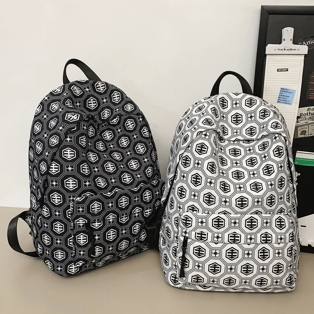 Casual Large Capacity Couple Style Unisex Versatile Full Print Fashionable Trendy Brand Cool and Lightweight Backpack