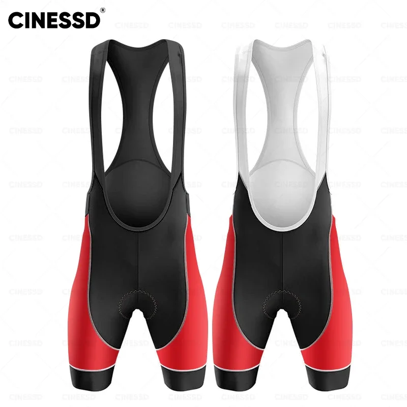 Seamless Cycling Bib Shorts for Men and Women, Pro Lycra, Black and White, Five Colors