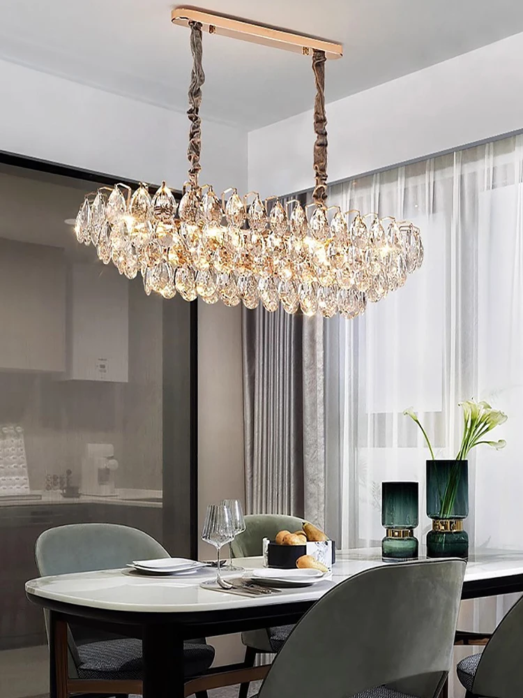 Luxury Clear Crystal Pendant Decor Ceiling Chandeliers Home LED Hanging Lamps for Ceiling Luminaire