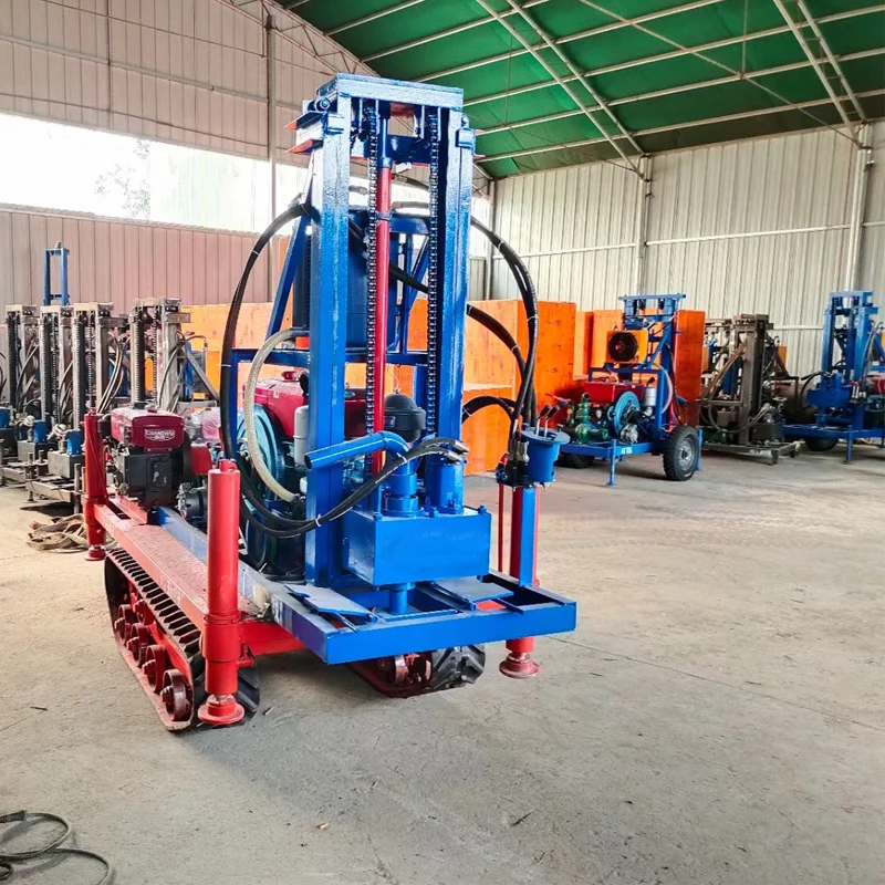 32HP Diesel Engine Hydraulic Water Well Drilling Rig Machine With Wheel Trailer
