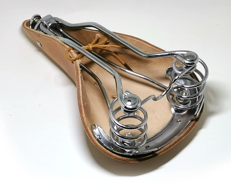 Multi Style Retro-Rindsleder-Fahrradsattel, bequem, erste Schicht Rindsleder, rein handgefertigt, Fahrradteile, G98 – Detail 21