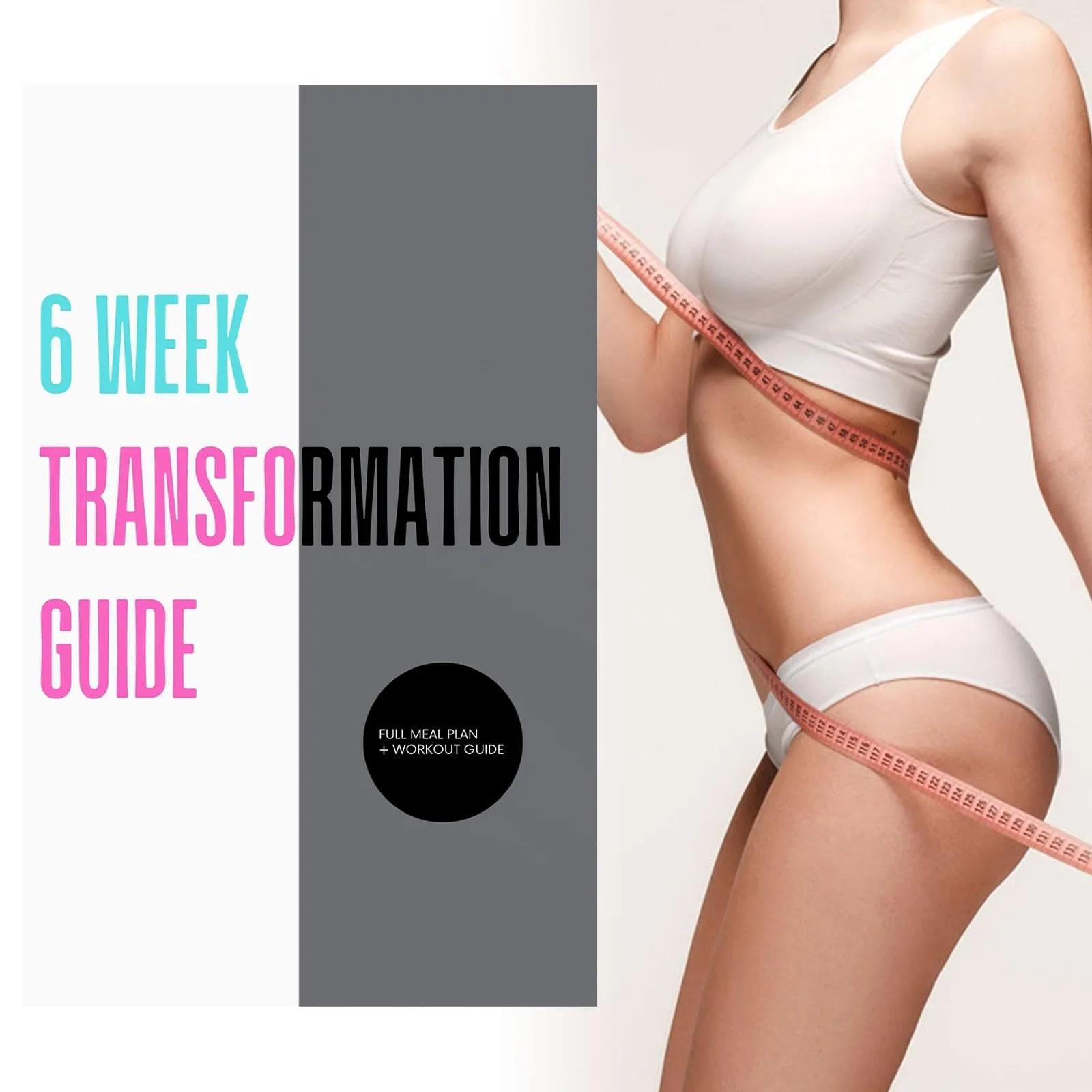 

6 Week Body Transformation Guide Book,Full Meal Plan And Exercise Guide Log,towards a healthier lifestyle,Paper Book Gifts